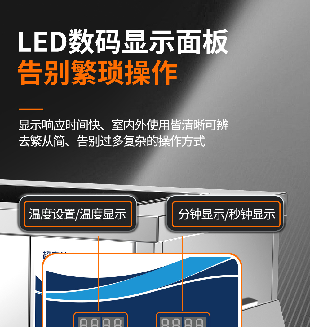 williamhillGE1860H双槽超声波清洗机带鼓风烘干 | 61L/900W | 可清洗灰尘、油污、锈迹、蜡、胶及其他污垢